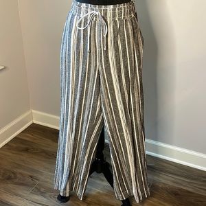 Briggs’s Black White Linen pants
